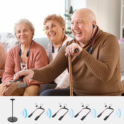 SIMOLIO wireless TV transmitter support multiple headphones work ta the same time