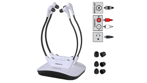 SIMOLIO Under-chin wireless headphones for TV watching SM-824D2