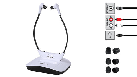 SIMOLIO Wireless Headphones for TV Watching SM-824D1