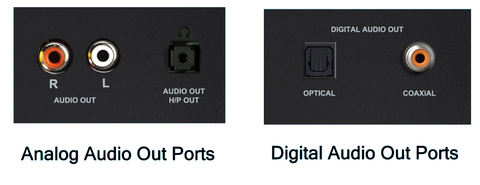 Analog and digital audio out port