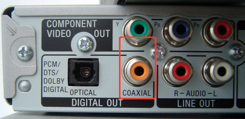Coaxial audio output port