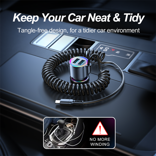 Joyroom JR-CL24 3-In-1 3.4A Type-C Wired Car Charger 4 2 ac85baf1 34b3 4bb2 91a6