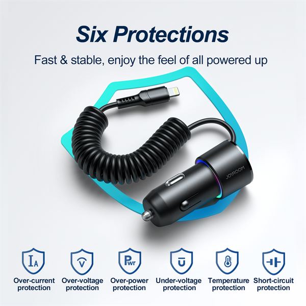 Joyroom JR-CL24 3-In-1 3.4A Type-C Wired Car Charger 8 6 bf91bc3e 2ef2 4f38 ac32