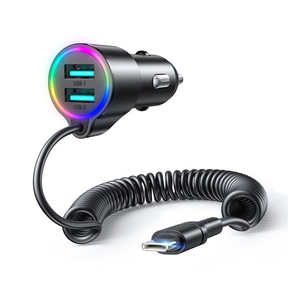 Joyroom JR-CL24 3-In-1 3.4A Type-C Wired Car Charger 9 JR