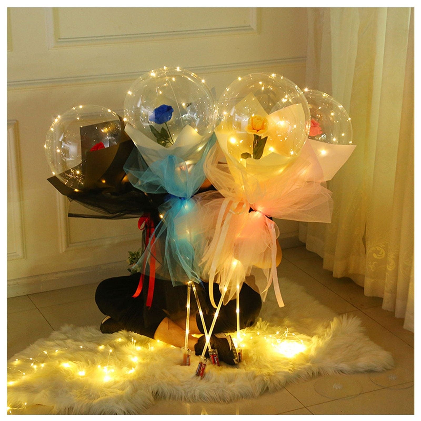 Lovalloon - Balloon With LED Lights Rose Bouquet