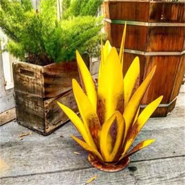 AgaveBeauty - Rustic Tequila Agave Garden Metal Sculpture