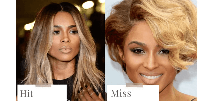 Avoid ash and platinum blonde shades that can make dark skin look dull or washed out