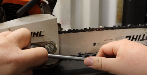 How to Tension Your Chainsaw Chain for STIHL MS 180