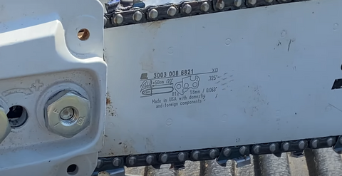 how to measure the bar length of a chainsaw chain