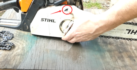 how to change the chain on a Stihl MS180 Chainsaw