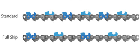 skip chain and standard chain