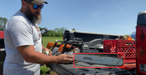 how to measure the bar length of a chainsaw chain