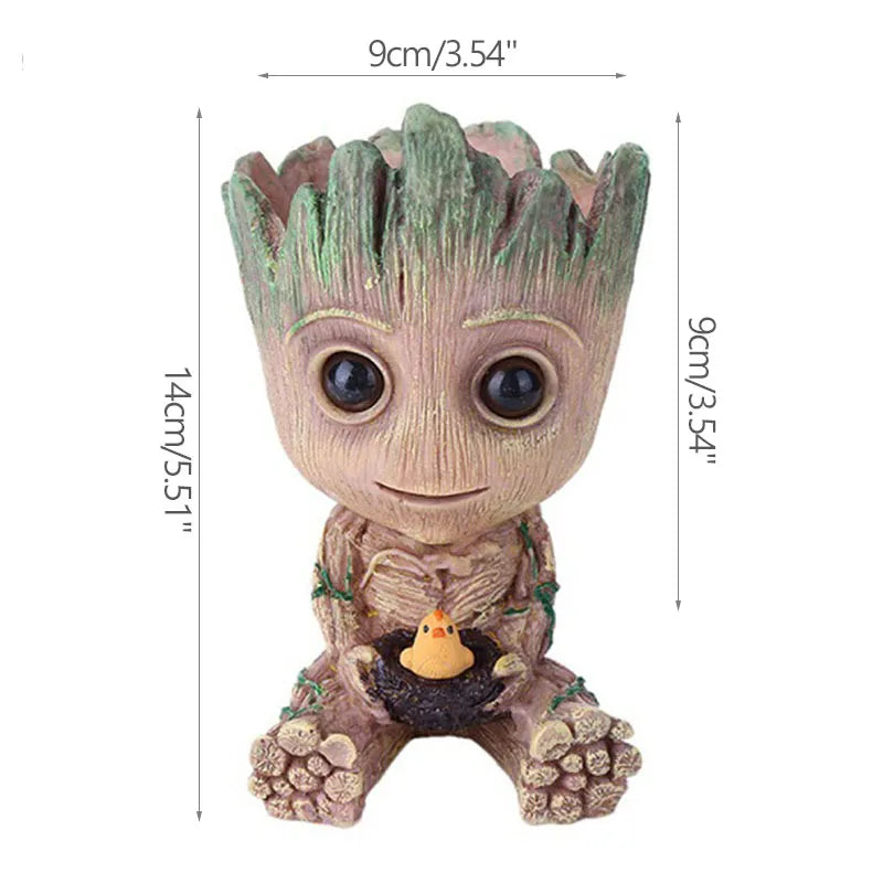 Nordic Decorative Vase Home Office Storage Pen Holder Anime Figure Desktop Ornaments Groot Flower Pots Garden Pots Planters Gift