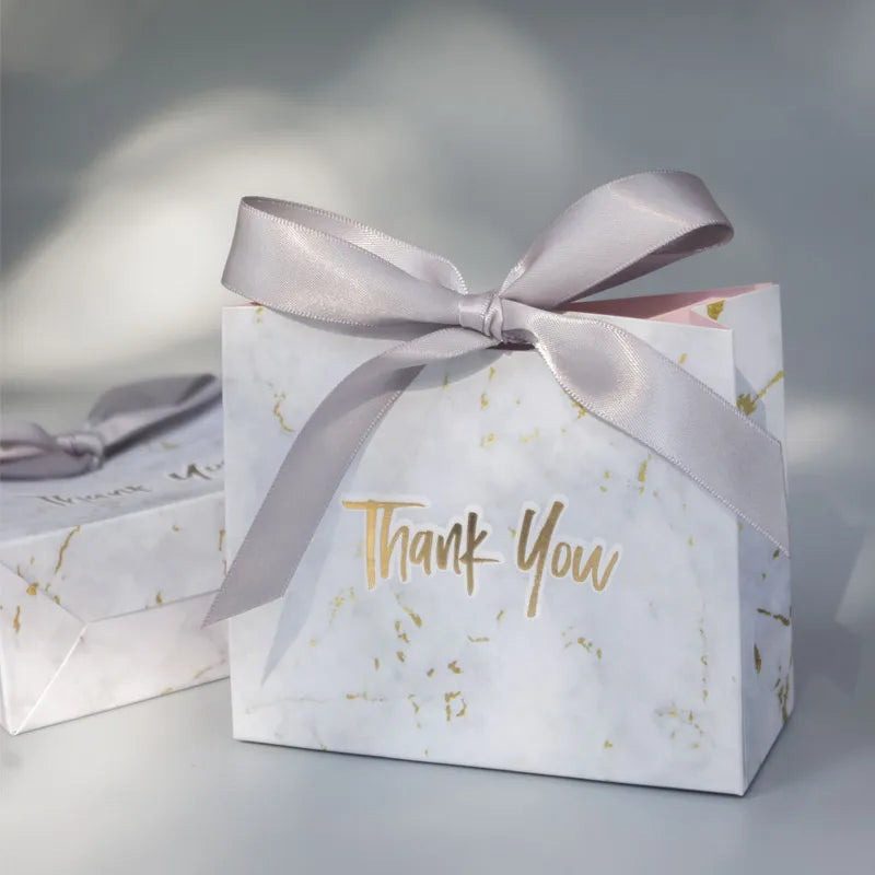 Gift Bags Packaging Creative Mini Grey Marble Paper Bag For Party Baby Shower Chocolate Bag Packaging Wedding Favours Box