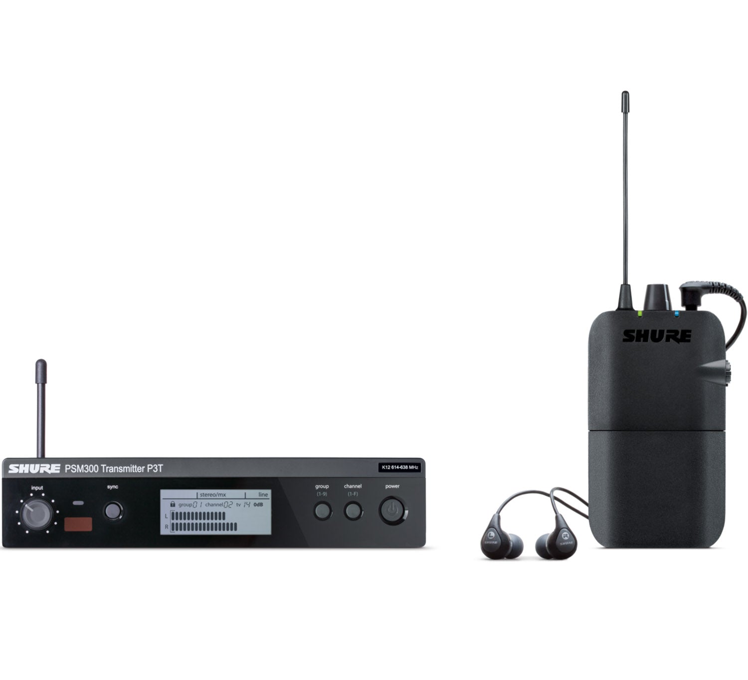 Shure P3TR112GR PSM 300 Wireless In-Ear Monitoring Set with SE112 Earphones