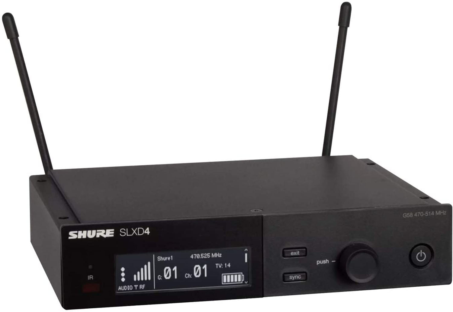 Shure SLXD14/93, Wireless System with SLXD1 Bodypack Transmitter and WL93 Lavalier Microphone