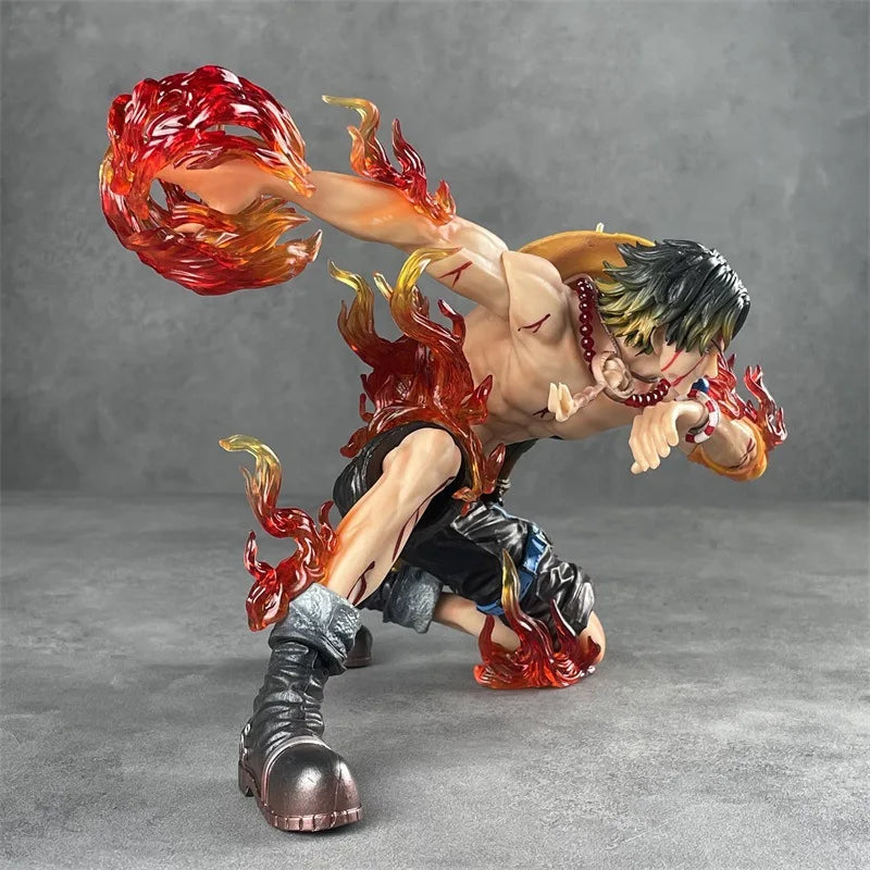 Anime Ace Action Figurine The Top War Portgas D Ace Figure Flame Drifting 16cm PVC Collectible Model Toys