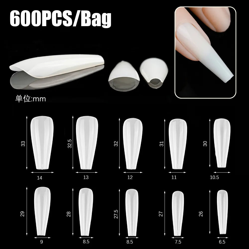 288pc/Box Fake Nails Matte Acrylic Tips Mixed Color Full Cover Artificial Wearable Nail Short Almond Fake Nail Press on Manicure