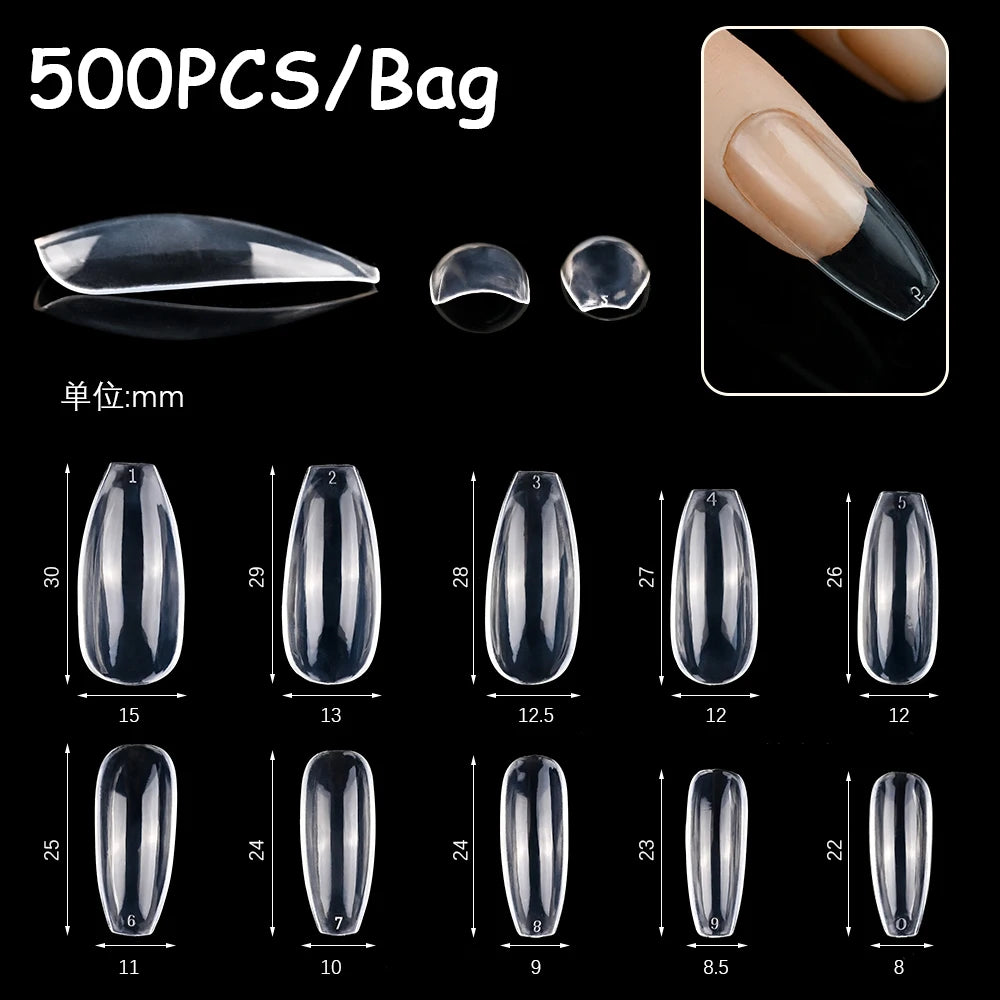 288pc/Box Fake Nails Matte Acrylic Tips Mixed Color Full Cover Artificial Wearable Nail Short Almond Fake Nail Press on Manicure