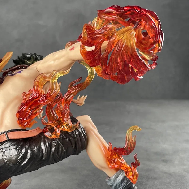 Anime Ace Action Figurine The Top War Portgas D Ace Figure Flame Drifting 16cm PVC Collectible Model Toys