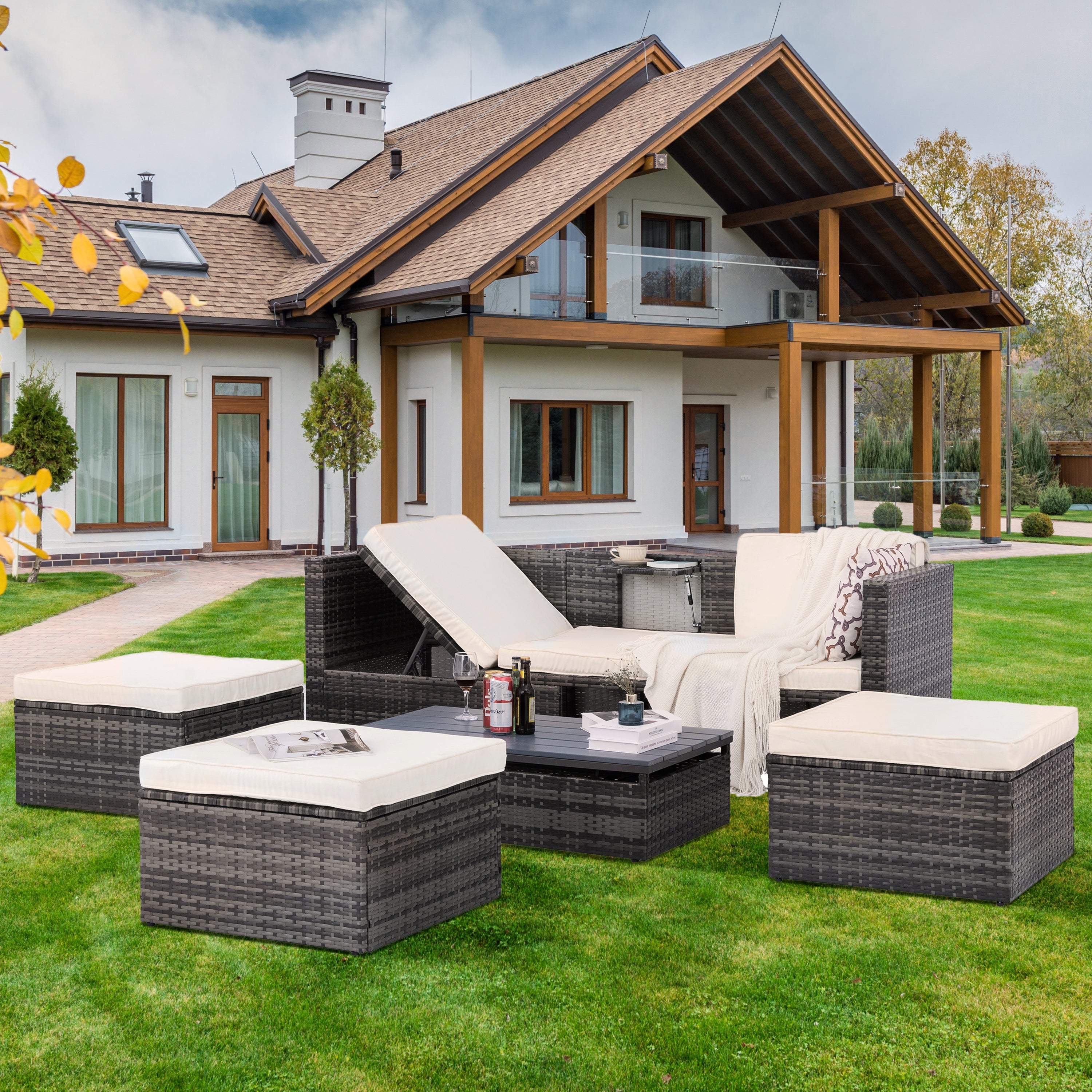 5 Piece Outdoor Patio Furniture Set