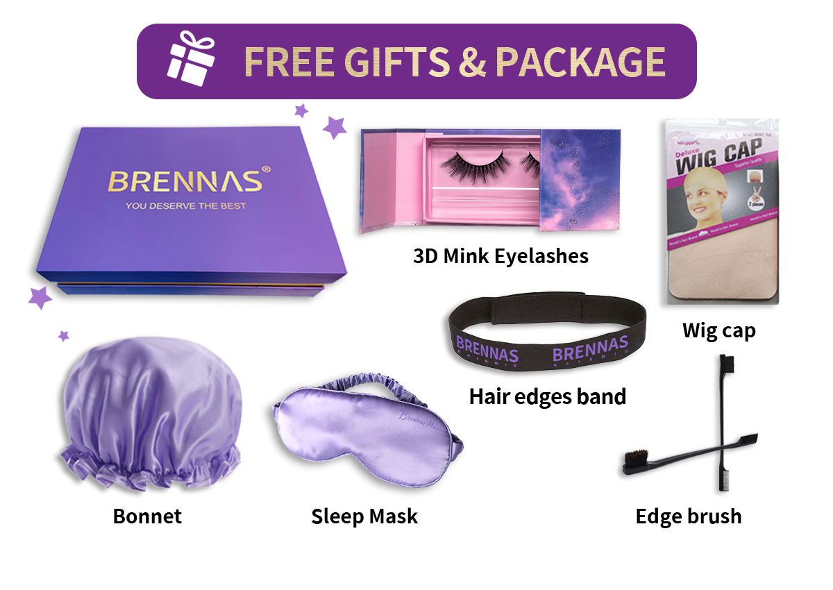 Peluca de cabello humano liso con encaje HD de 13x4/13x6 de Brennas Hair, color marrón