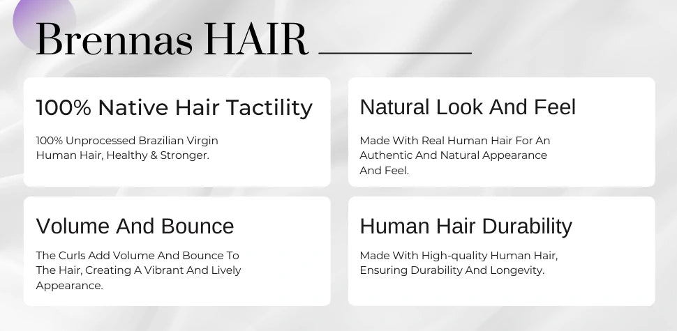 Brennas Hair Curly Wig 13x4 HD Lace Frontal Wig Human Hair Wigs