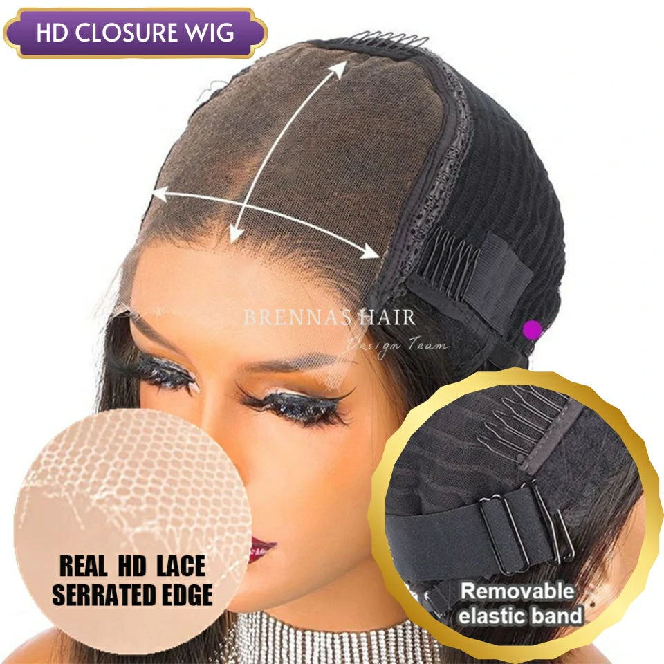 Brennas Hair 5x5 Kinky Curly HD Lace Wig Human Hair Wigs