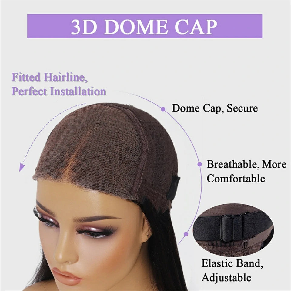 Peluca de pelo precortada de Brennas Hair - Gorra con cúpula 3D