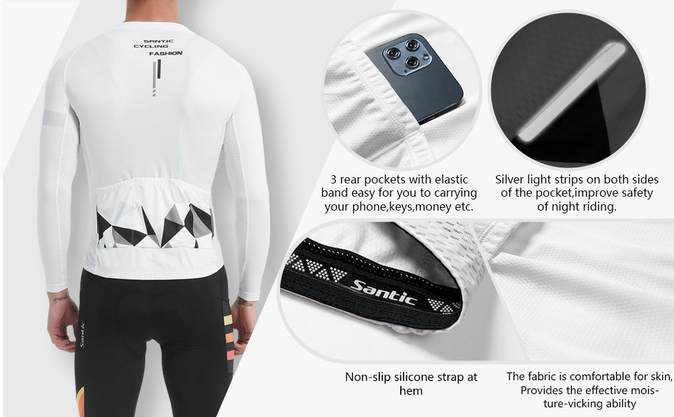 Maillot Cycliste Homme Cycling Jersey Men Santic Men's Cycling