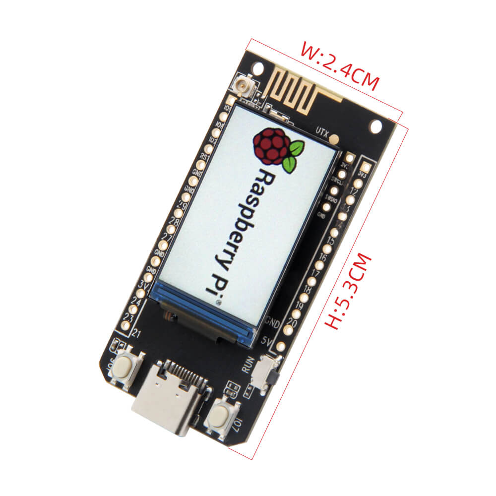 T-Pico C3 Abmessungen — RP2040 ESP32-C3 Wi‑Fi BLE Mikrocontroller-Board