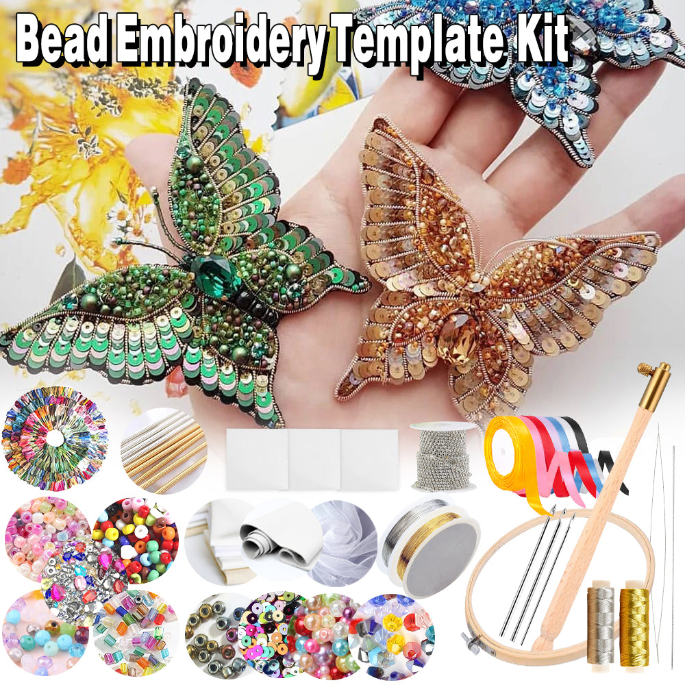 Bead Embroidery Template Kit – Sewing Mends Soul