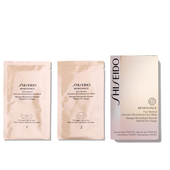 Benefiance Pure Retinol Intensive Revitalizing Face Mask by Shiseido for Unisex - 4 Pc Mask