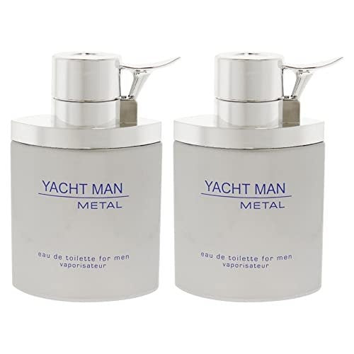 Yacht Man Metal by Myrurgia for Men - 3.4 oz EDT Spray - Pack of 2