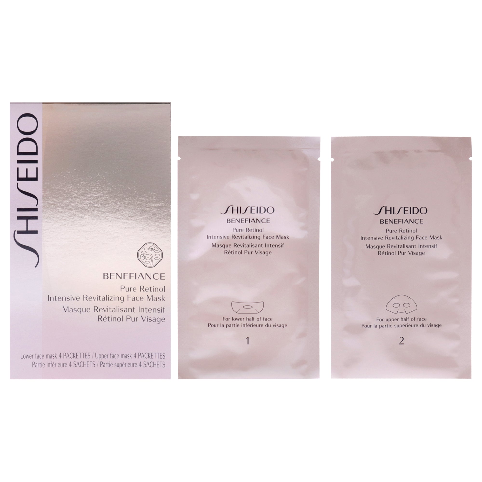 Benefiance Pure Retinol Intensive Revitalizing Face Mask by Shiseido for Unisex - 4 Pc Mask