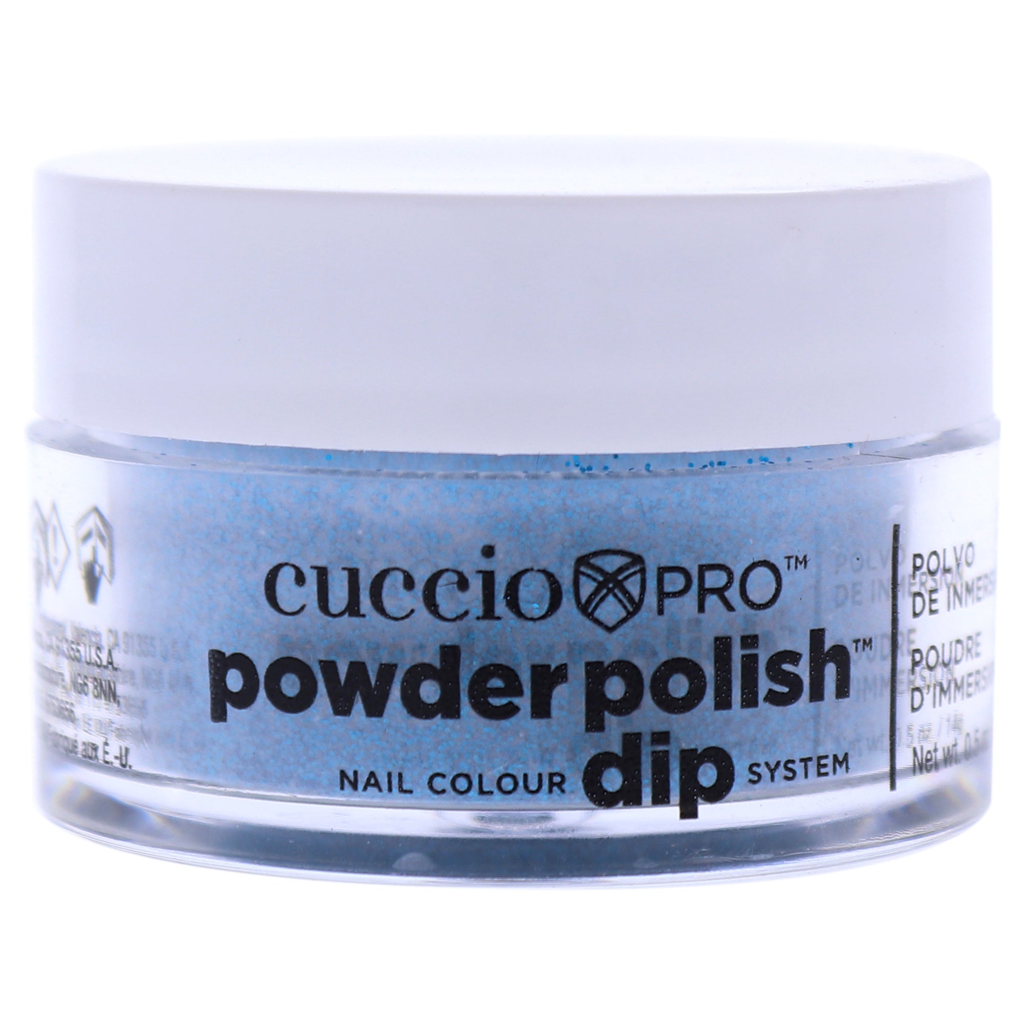 Pro Powder Polish Nail Colour Dip System - Deep Blue Glitter by Cuccio Colour for Women - 0.5 oz Nail Powder