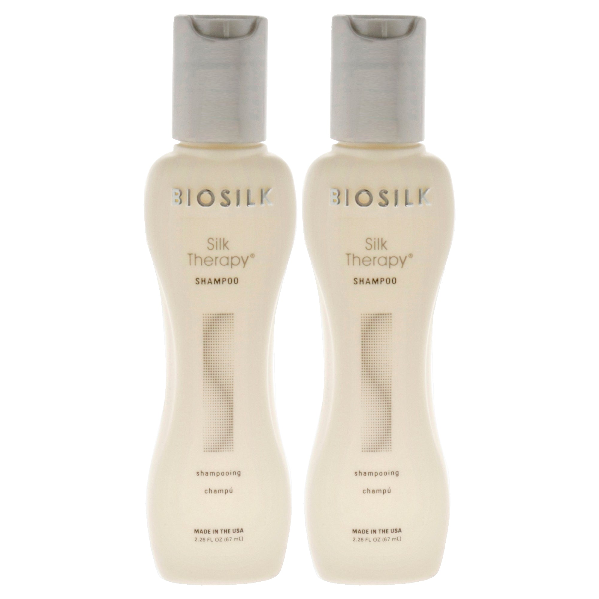 Silk Therapy Shampoo - Travel Size by Biosilk for Unisex - 2.26 oz Shampoo - Pack of 2