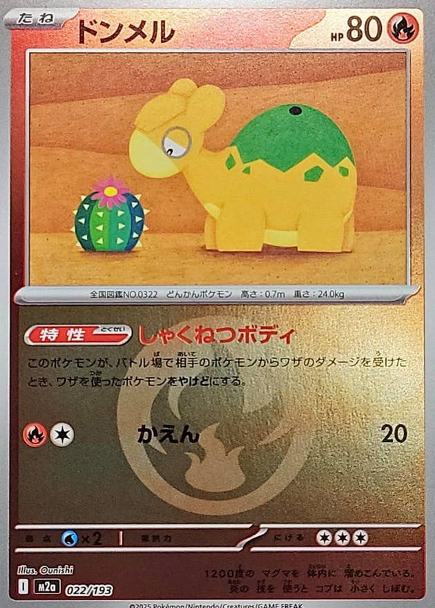 【状態A】ドンメル(炎エネルギーミラー)(022/193) [M2A]の通販・買取（ポケモンカード）