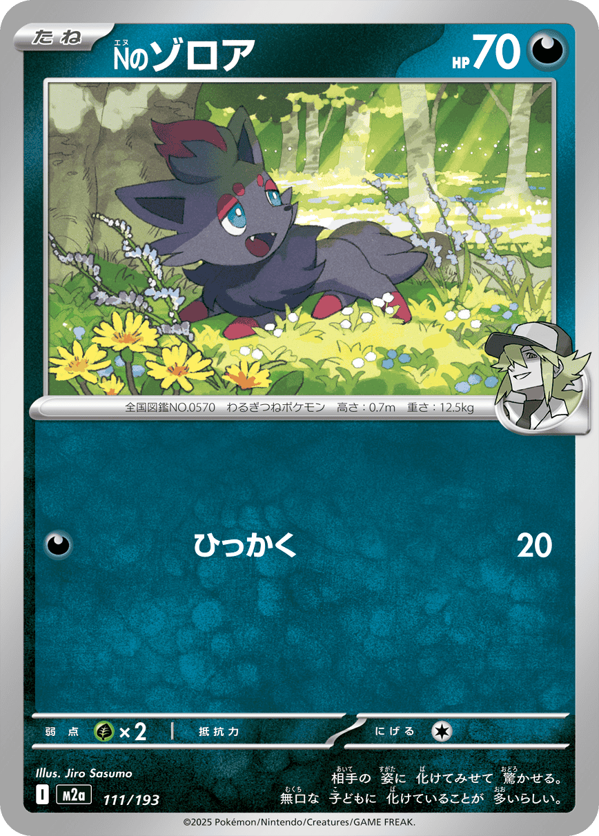 【状態A】Nのゾロア(111/193) [M2A]の通販・買取（ポケモンカード）