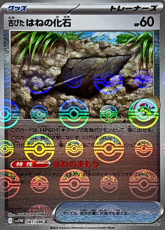 【状態A】古びたはねの化石(モンスターボールミラー) C (081/086) [SV11W]の通販・買取（ポケモンカード）