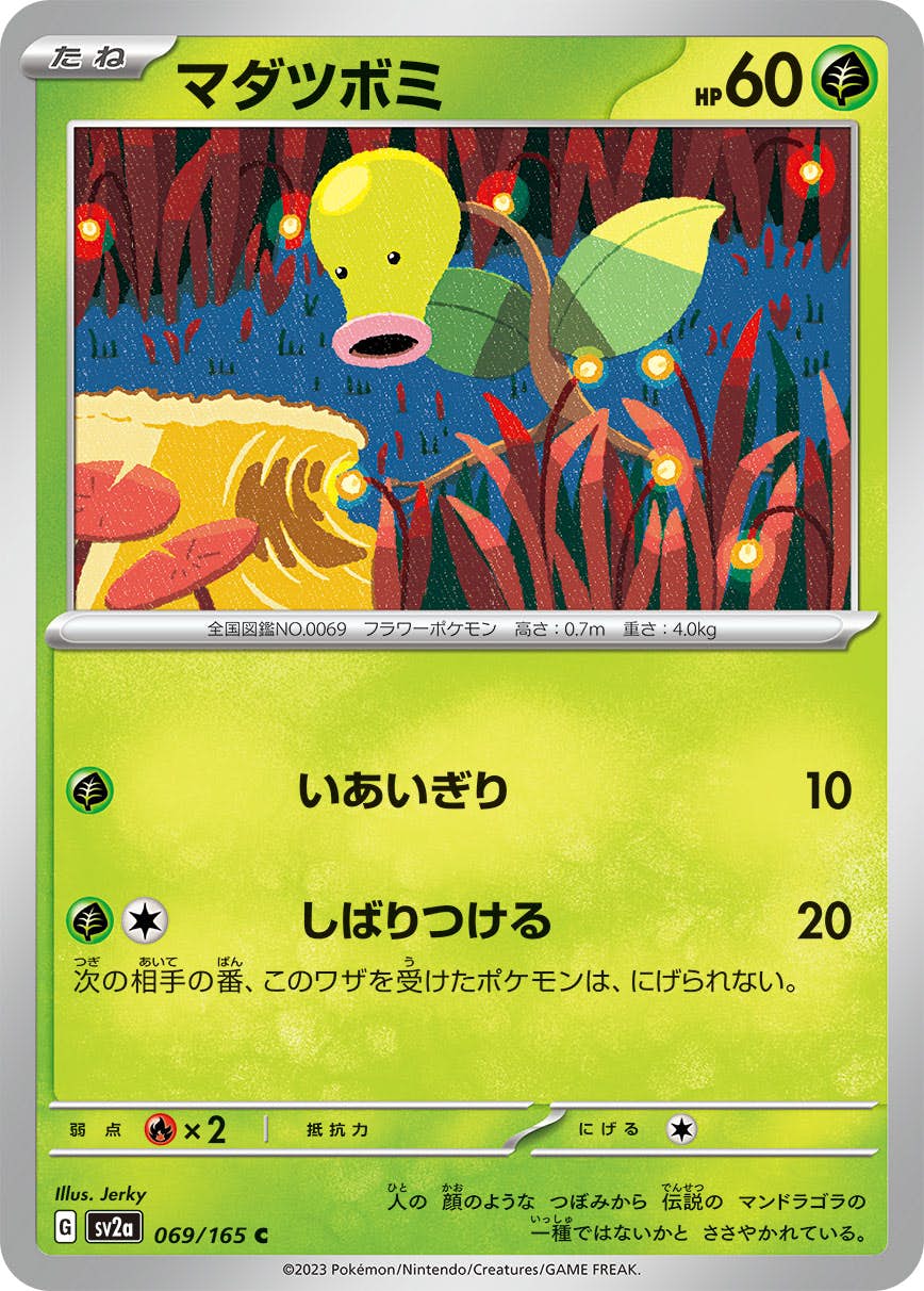 【状態A】マダツボミ C (069/165) [sv2a]の通販・買取（ポケモンカード）