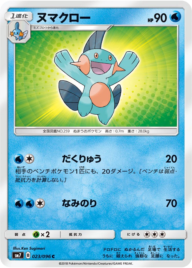 【状態B】ヌマクロー C (023/096) [sm7]の通販・買取（ポケモンカード）