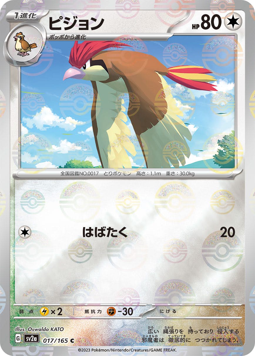 【状態A】ピジョン(ミラー仕様) C (017/165) [sv2a]の通販・買取（ポケモンカード）