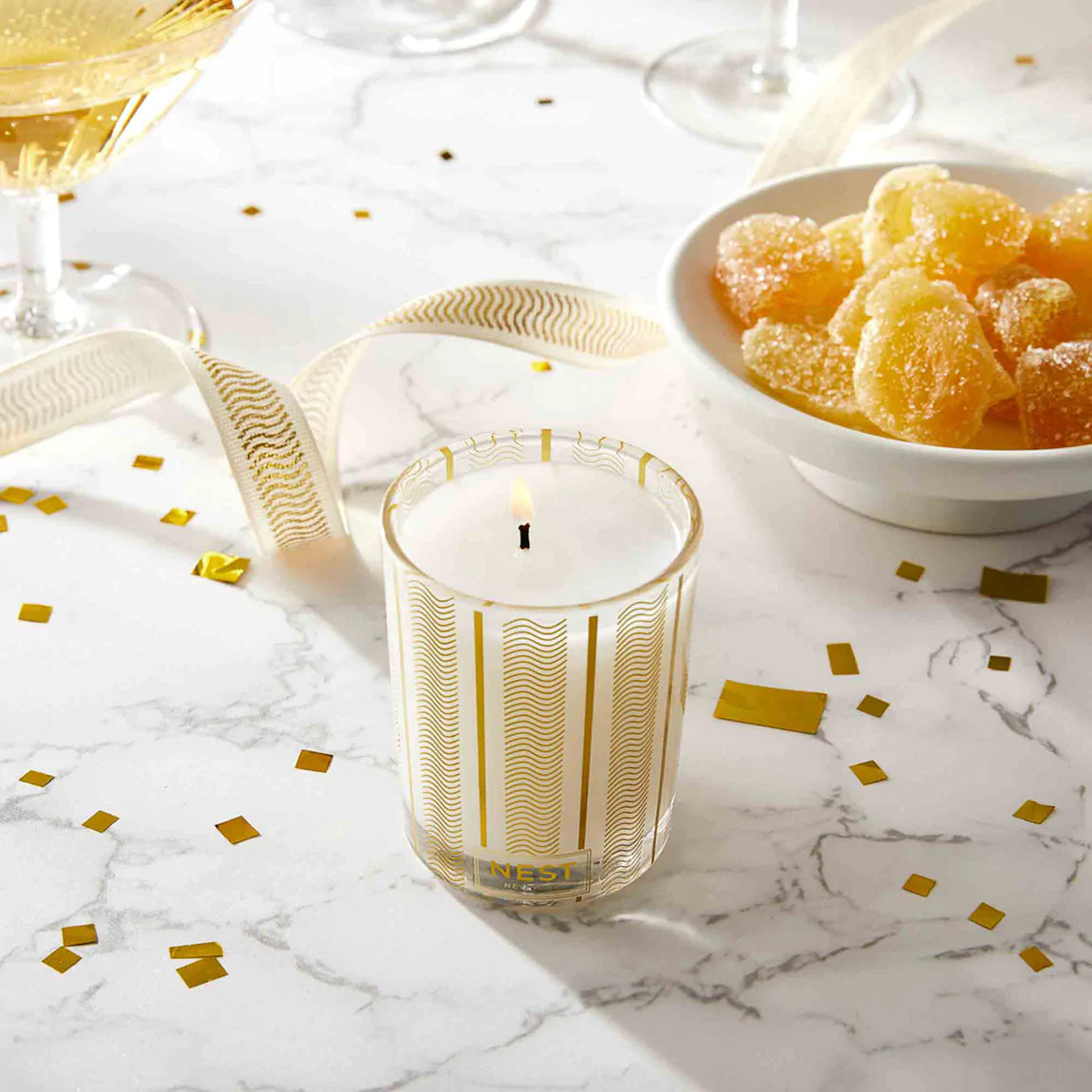 Crystallized Ginger & Vanilla Bean Votive Candle