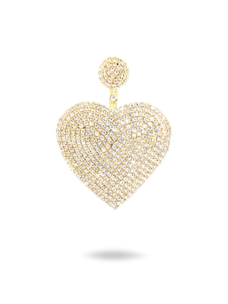 Adore Heart Gold Sparkly Earrings