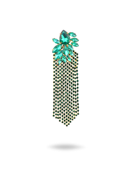 Flower of Life Long Fringe Earrings