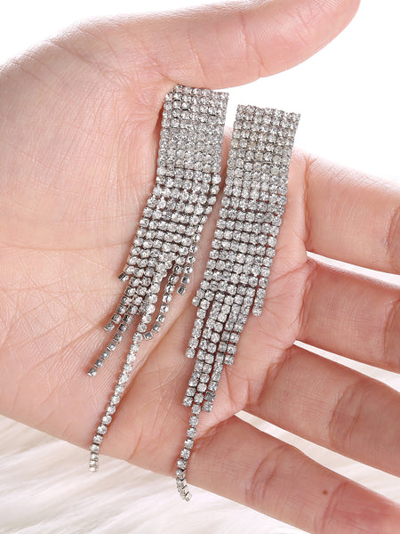 Waterfall Crystal Fringe Earrings