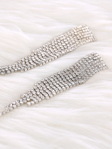 Waterfall Crystal Fringe Earrings