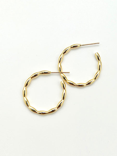 Strap Gold Girls Hoop Earrings