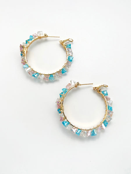 Baysalt Multicolor Hoop Earrings 